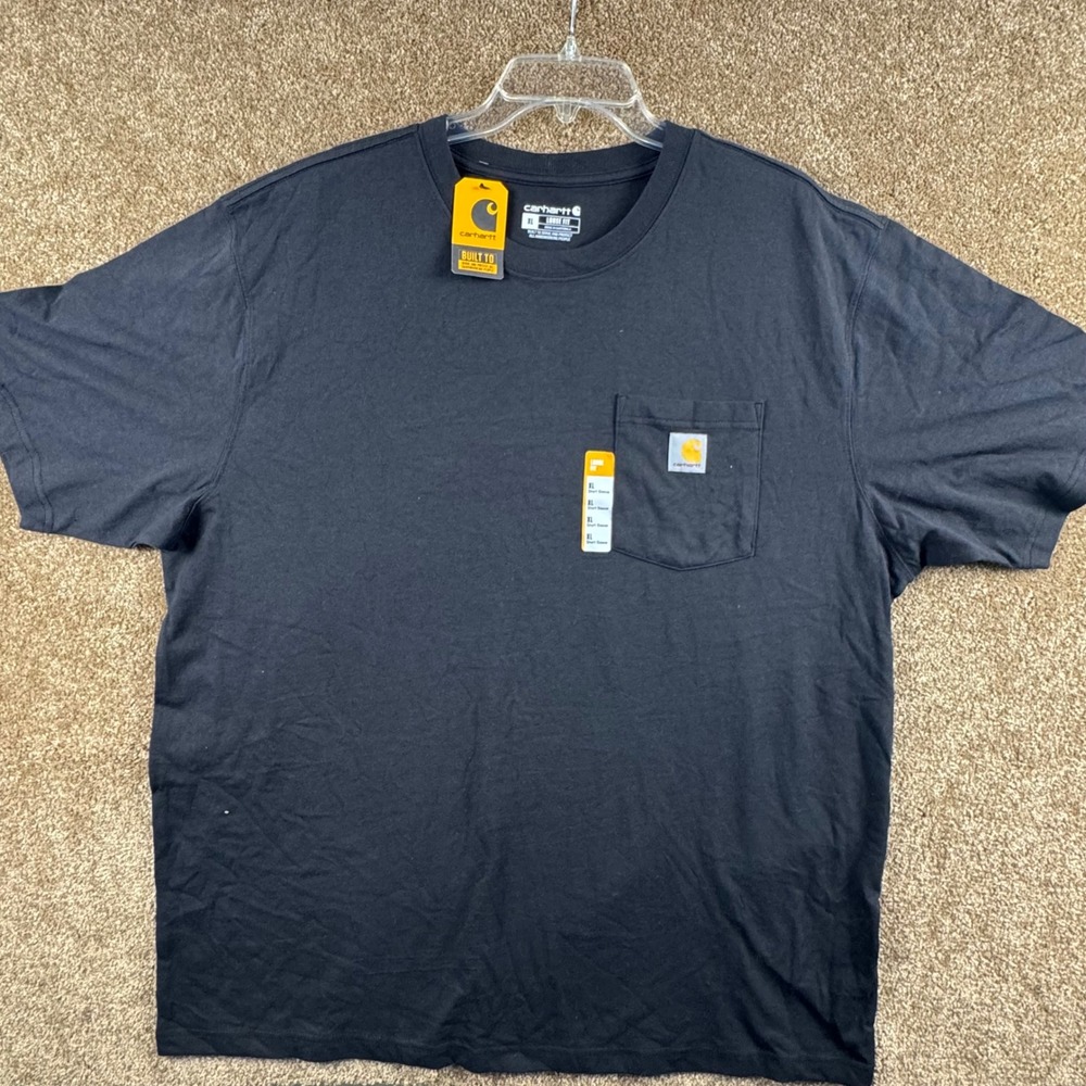 Carhartt Mens Loose Fit Short Sleeve Pocket T-Shirt Black XL K87 BLK NWT